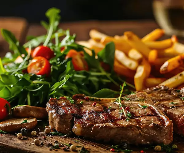 Steak frites salade